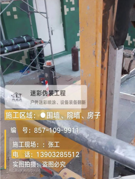 浙江外墙迷彩漆 伪装迷彩漆_军训学校